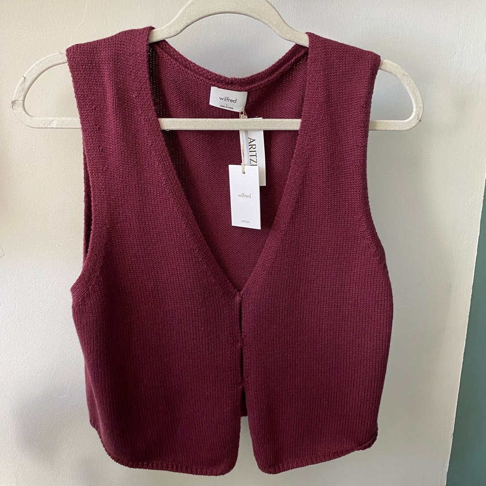 NWT Aritzia Wilfred Basque Sweater Vest